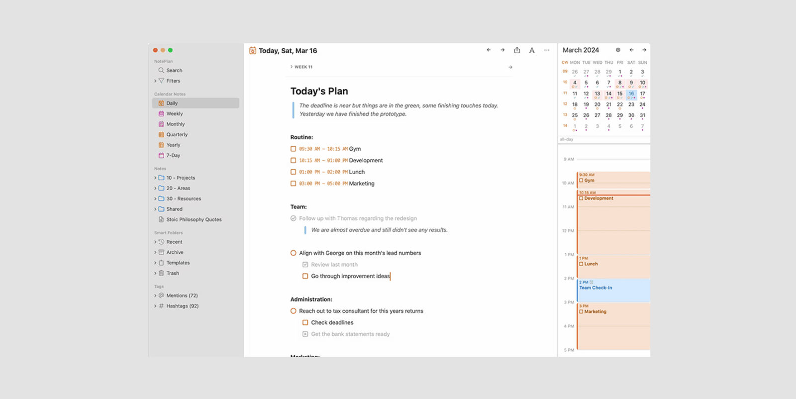 NotePlan - Gallery - Home
