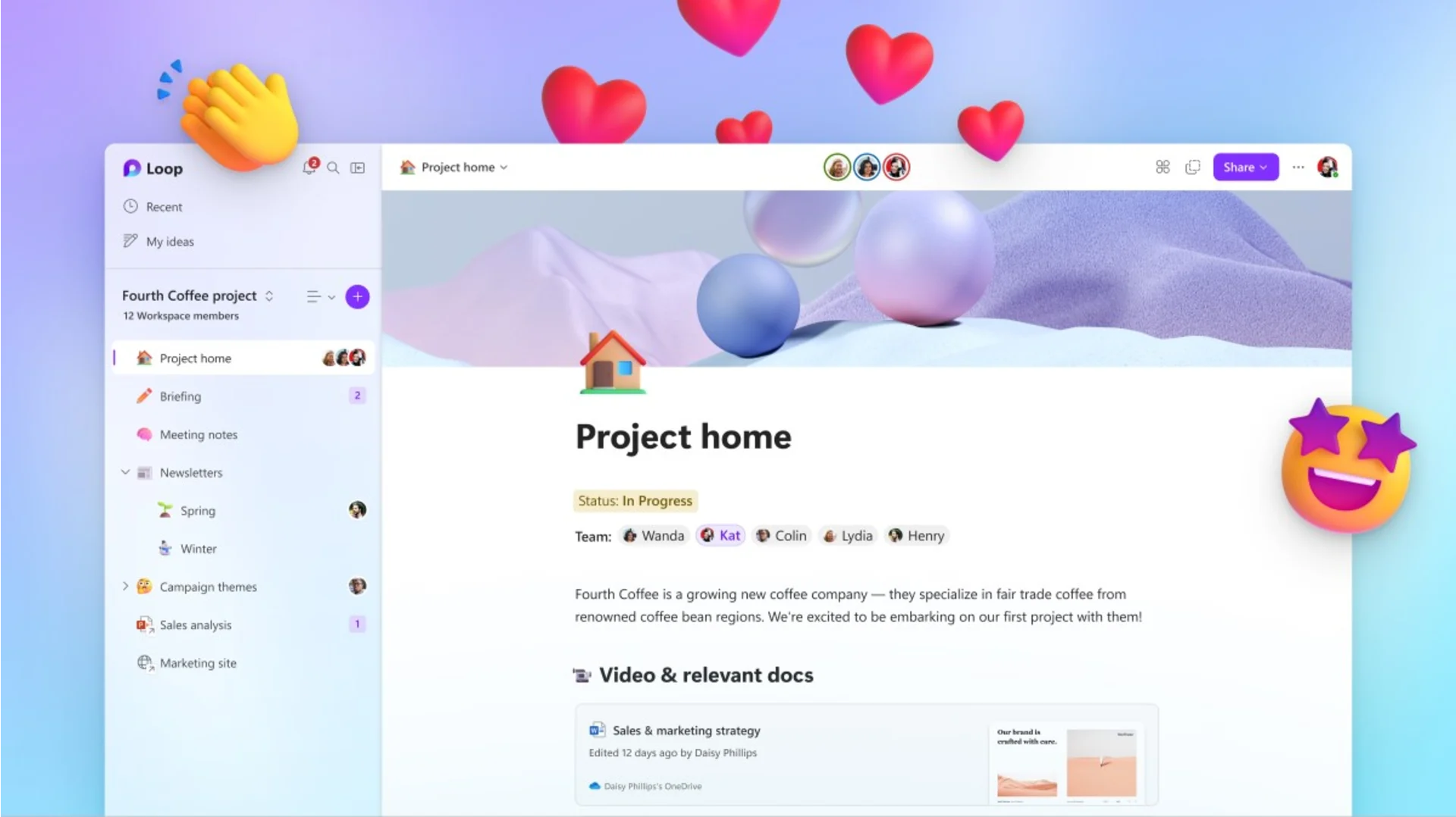 Microsoft Loop - Pages, Workspaces, Components - All Home