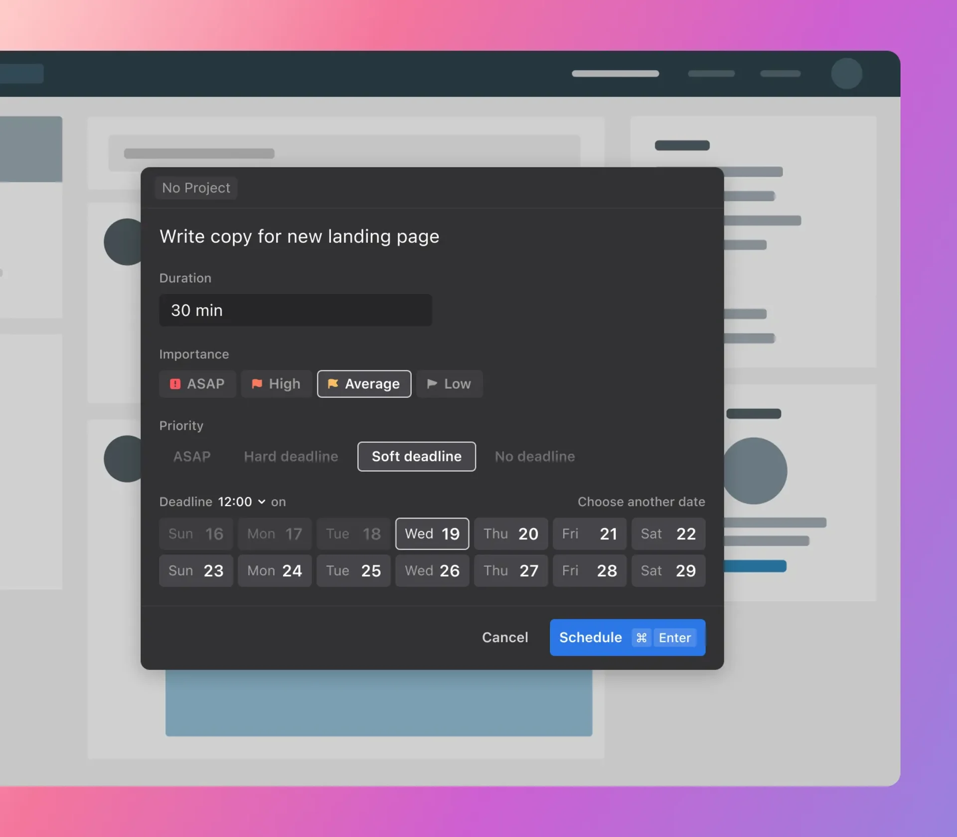 Motion for Task Management, Demo of Task Context Attributes
