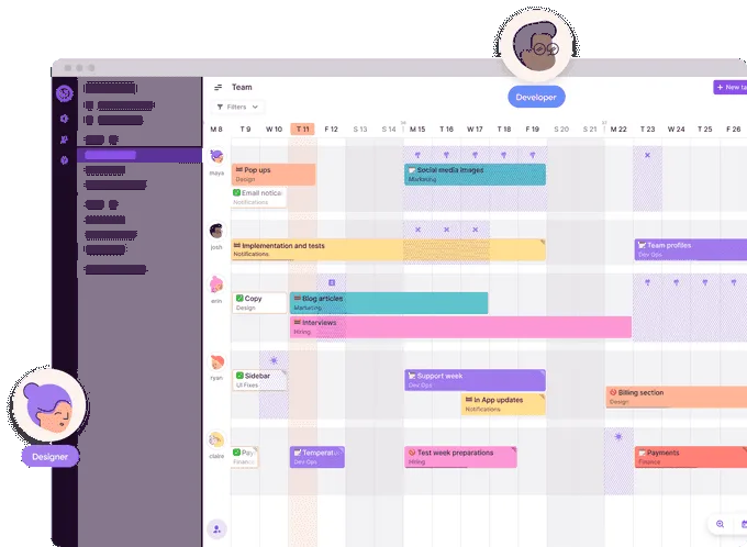 Toggl time tracking software for managing teams and workload.