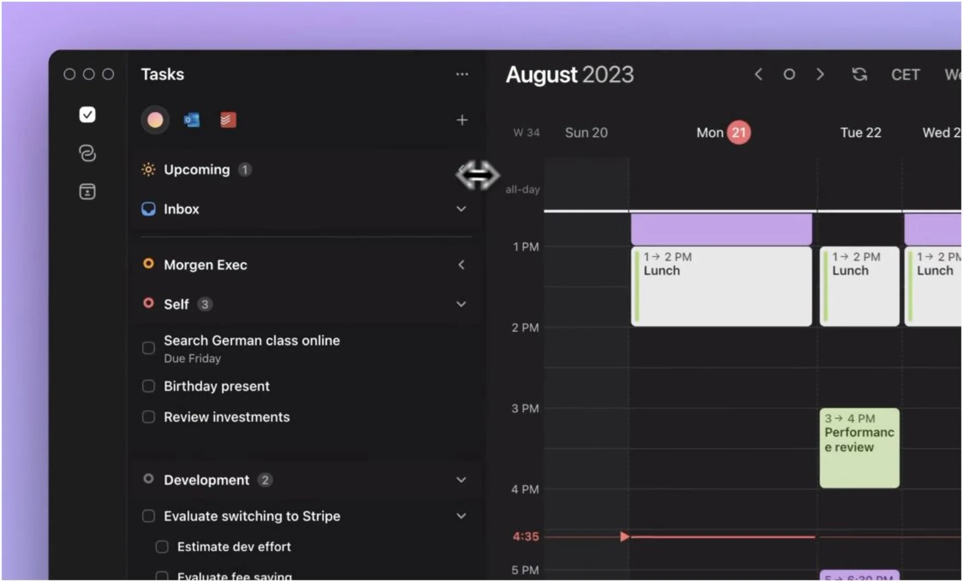 Morgen 3.0 sidebar resizer to enhance the screen.