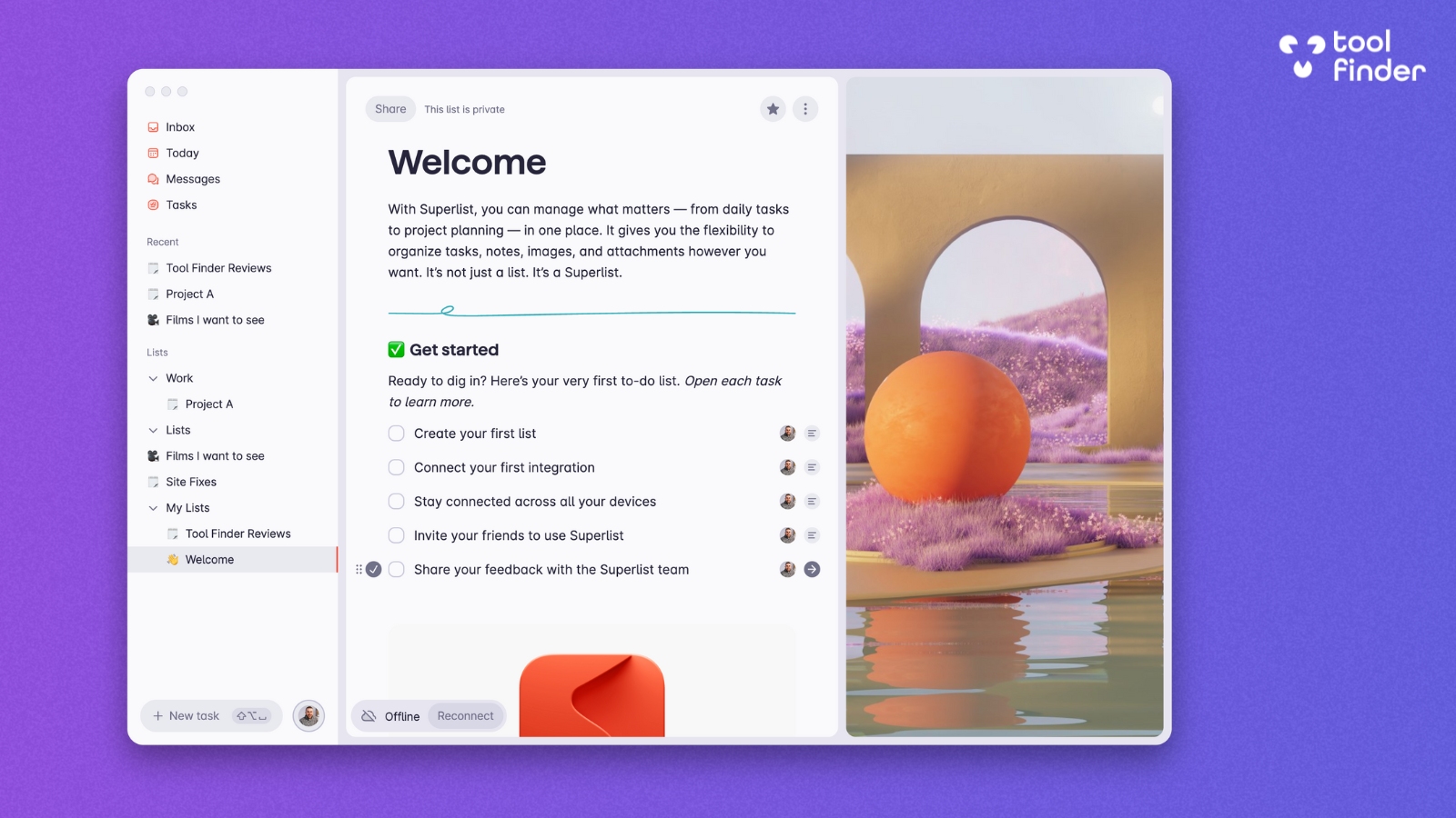 Managing Tasks for your team inside of Superlist, macOS app