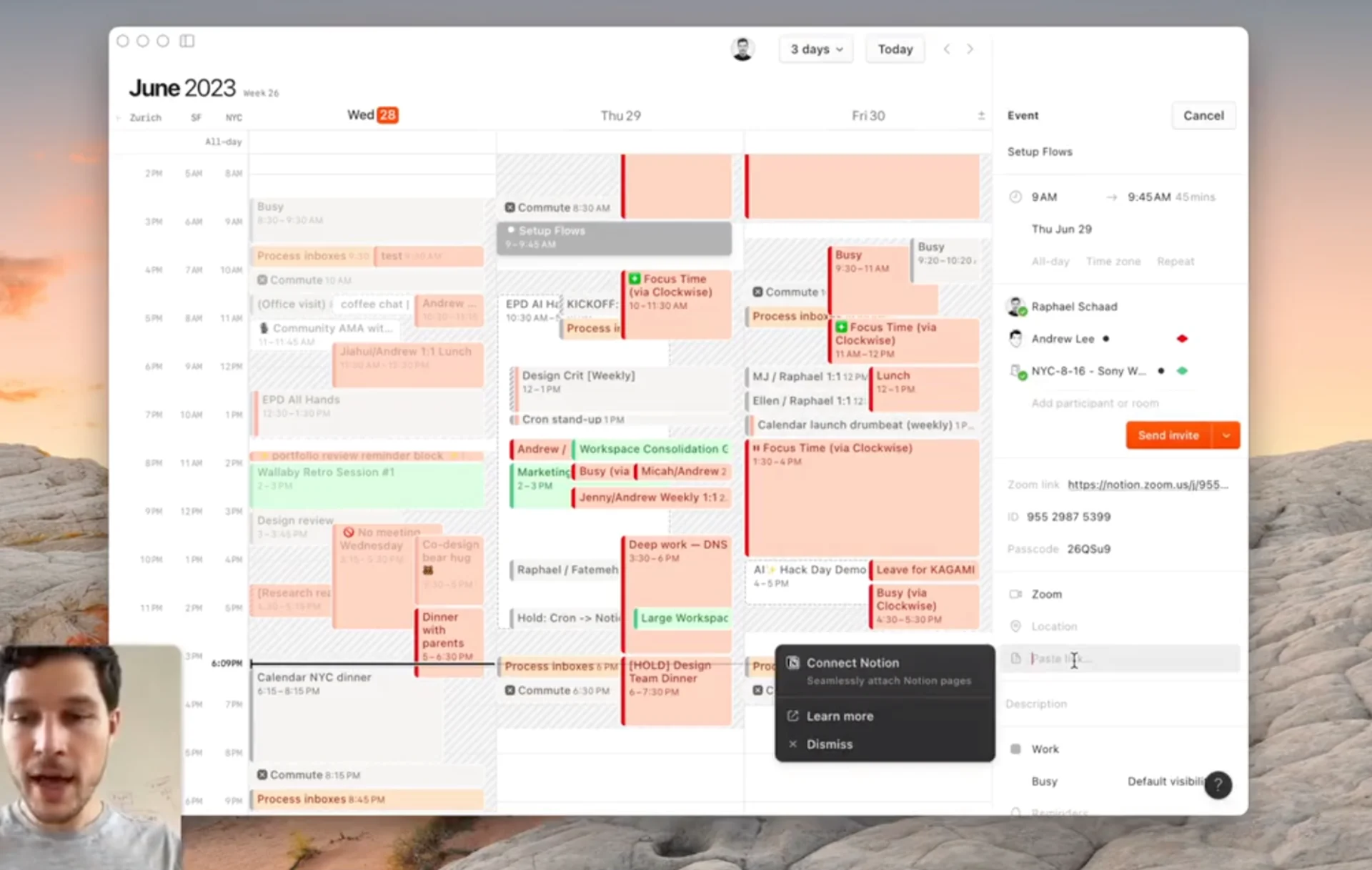 Connect Notion to Cron Calendar