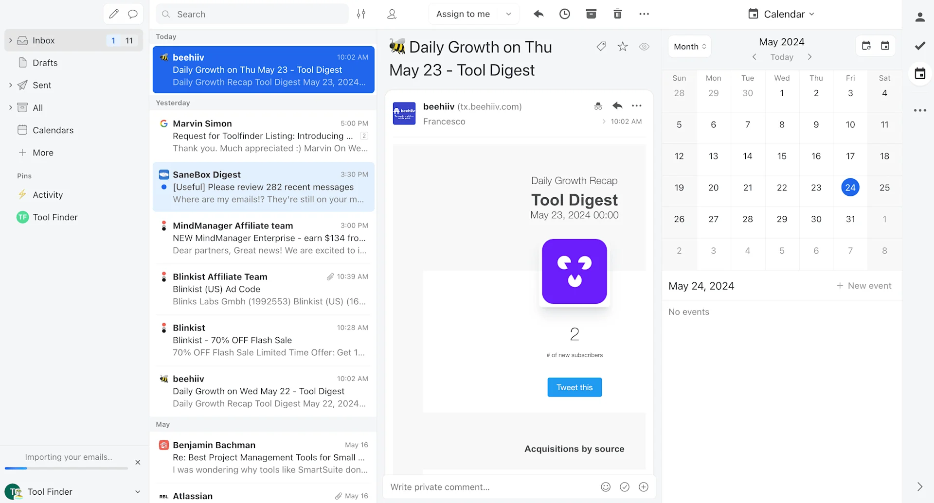 Missive, Mac, Comment in Email, PDF - Sharing Email with Team