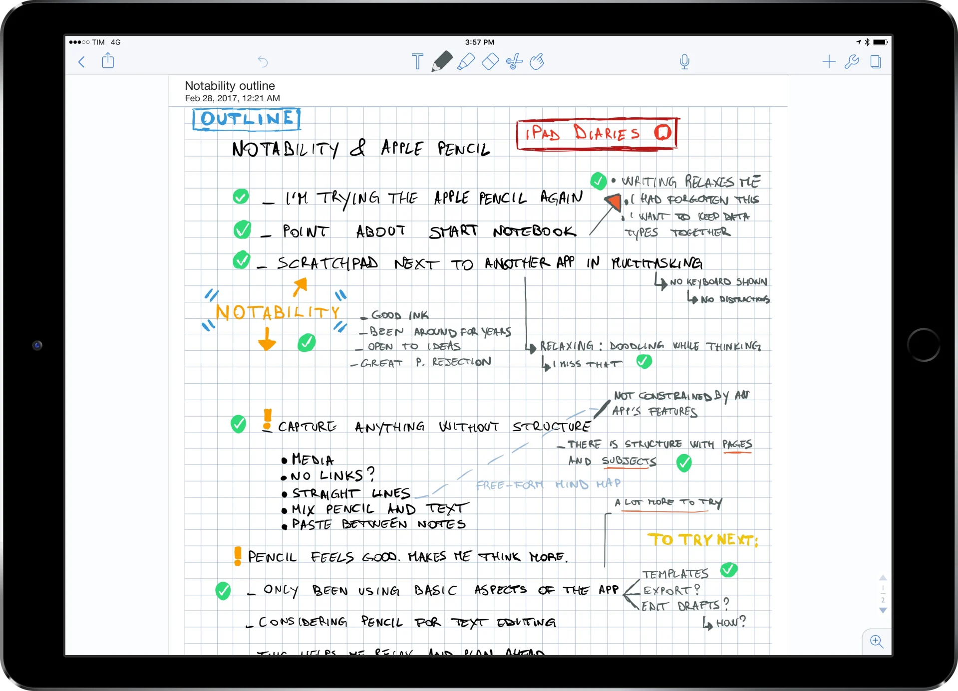 Notability, iPad Handwritten Notes