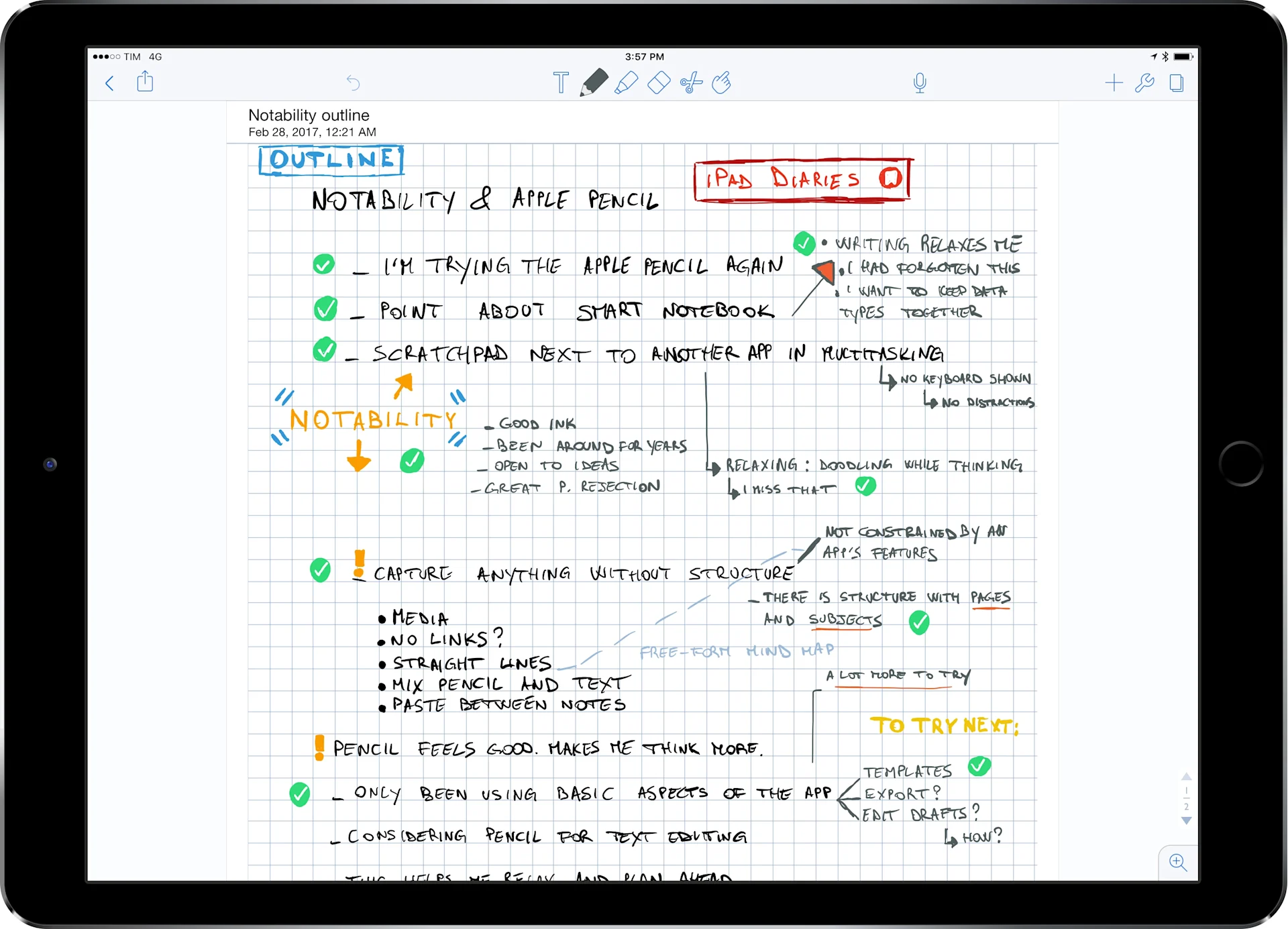 Notability, iPad Handwritten Notes