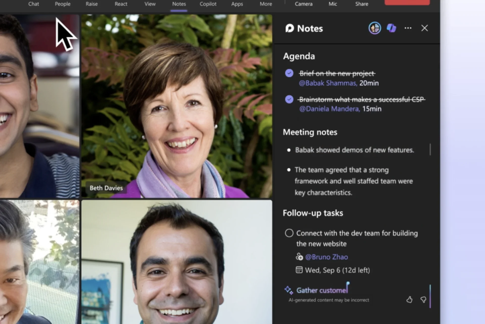 Microsoft Loop & Teams Agenda
