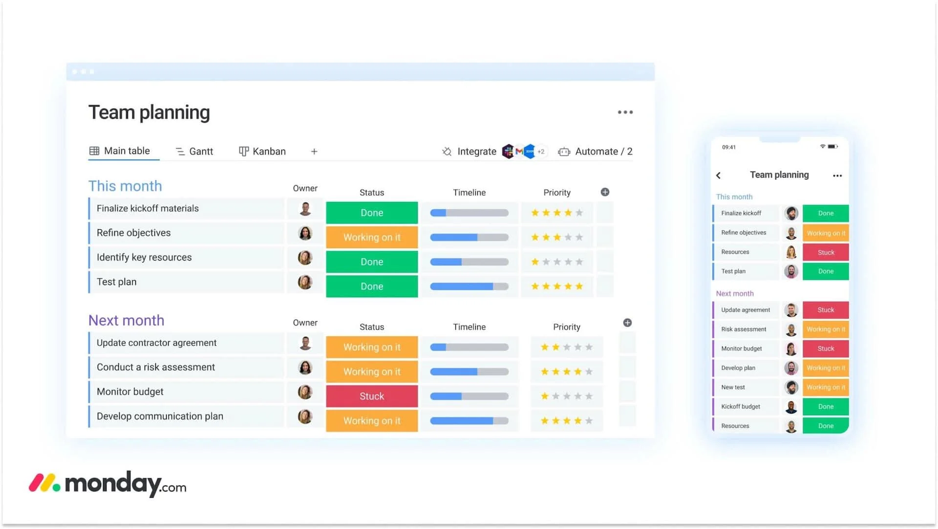 monday.com - app - home