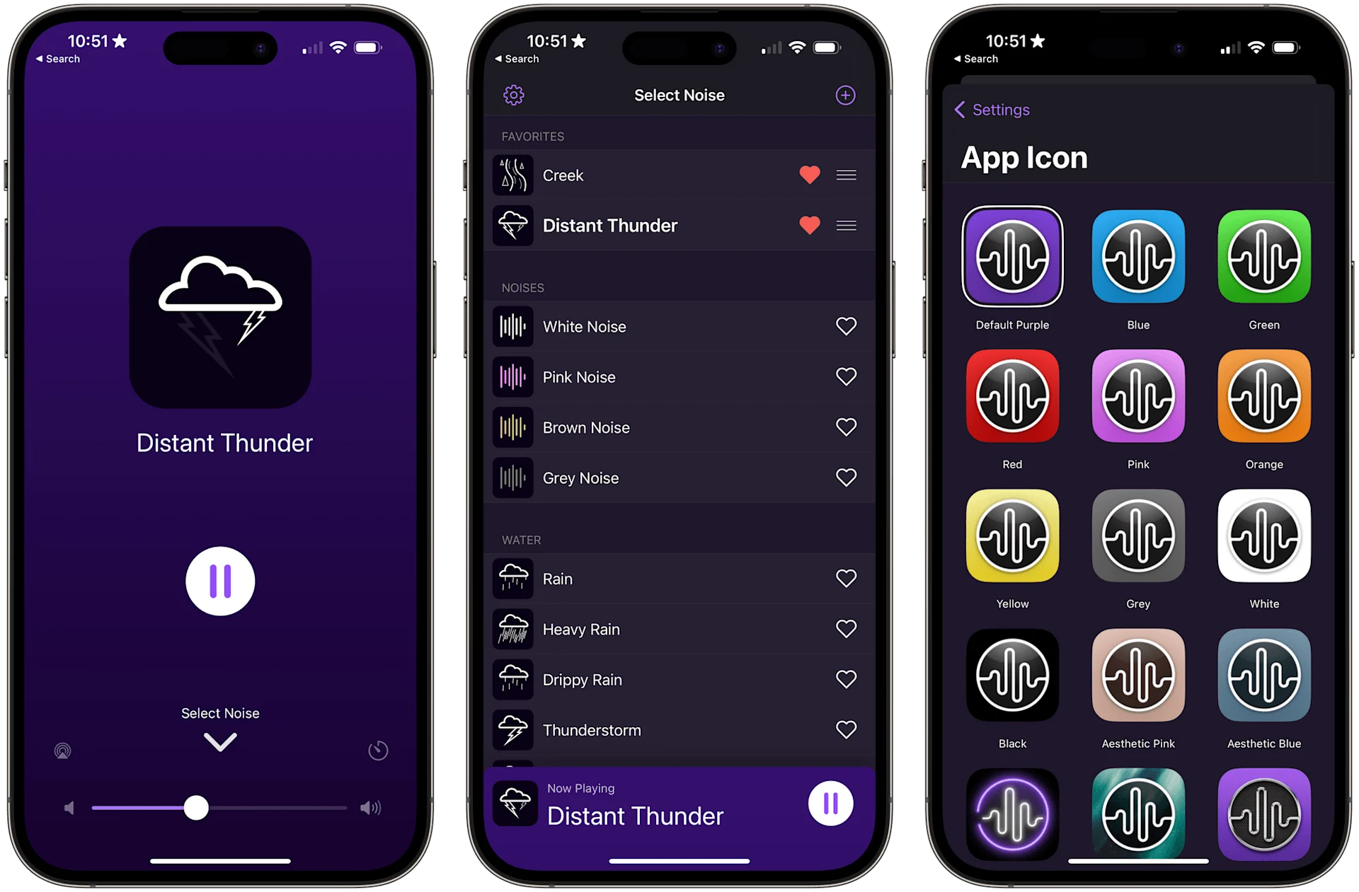 Dark Noise thunder soundscapes for focus and sleep sounds.