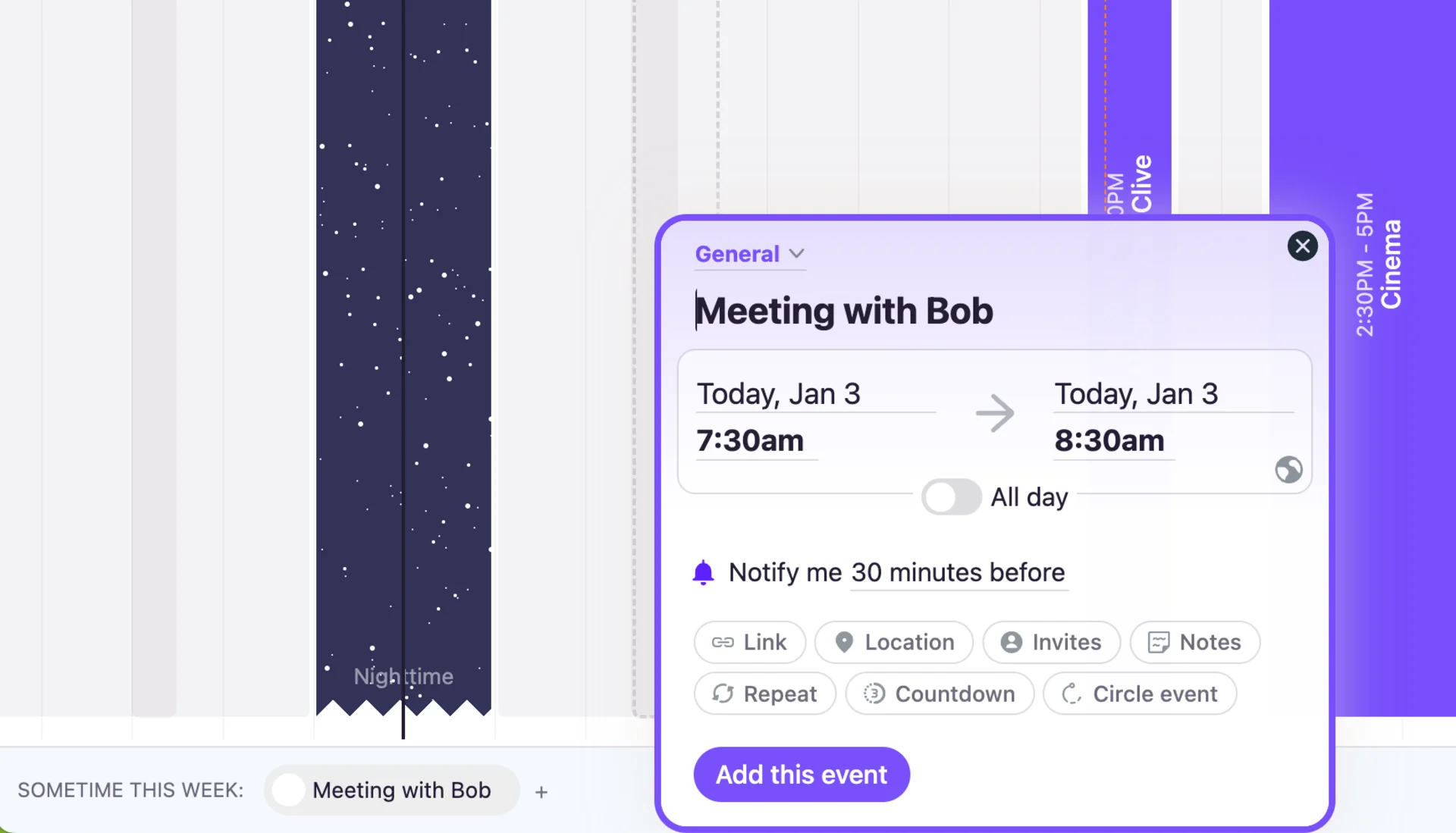Sometime This Week Feature, Allocating Event When Suitable, HEY Calendar