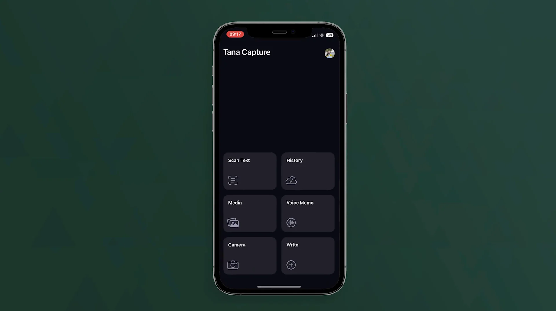 Tana Capture for scanning text, media and more - capture PKM tool