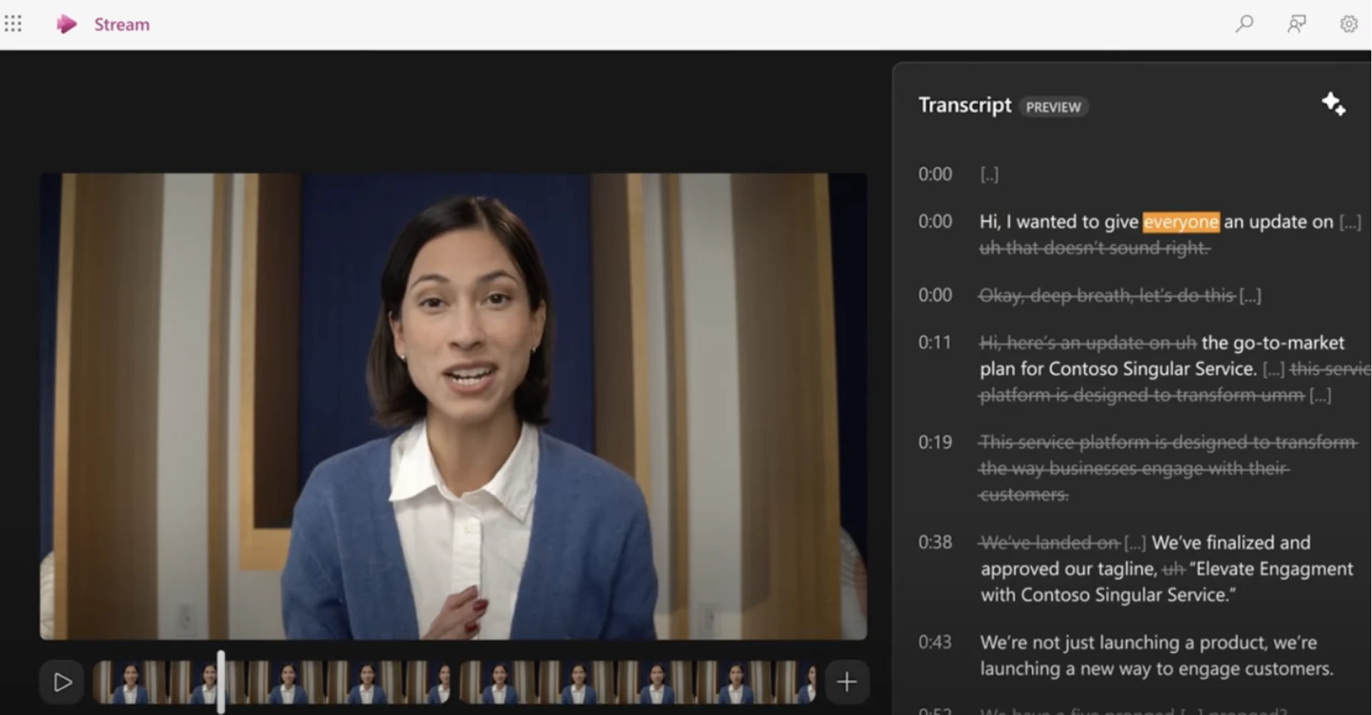 Microsoft Stream Recording Edits