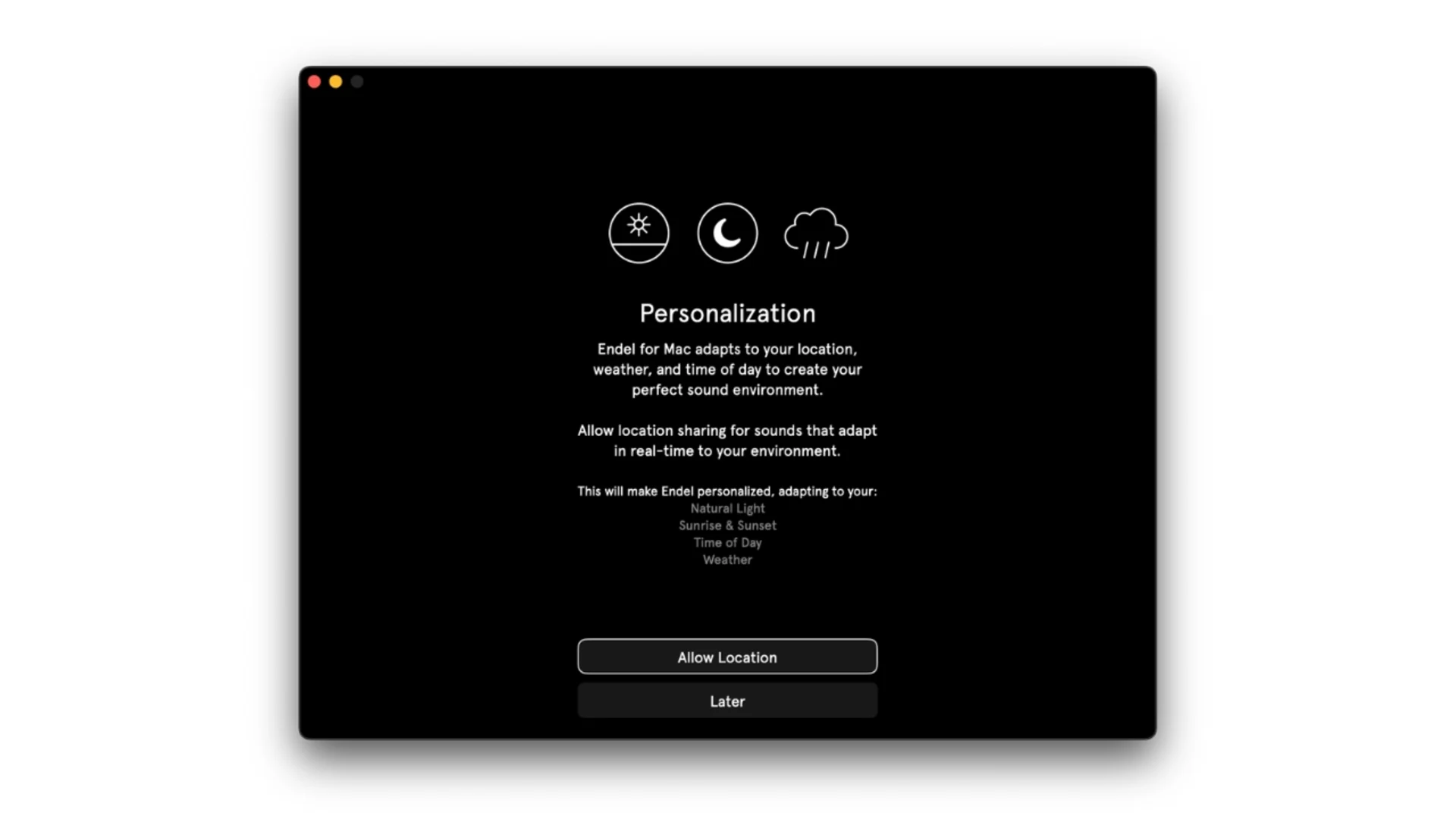 Endel App Personalisation