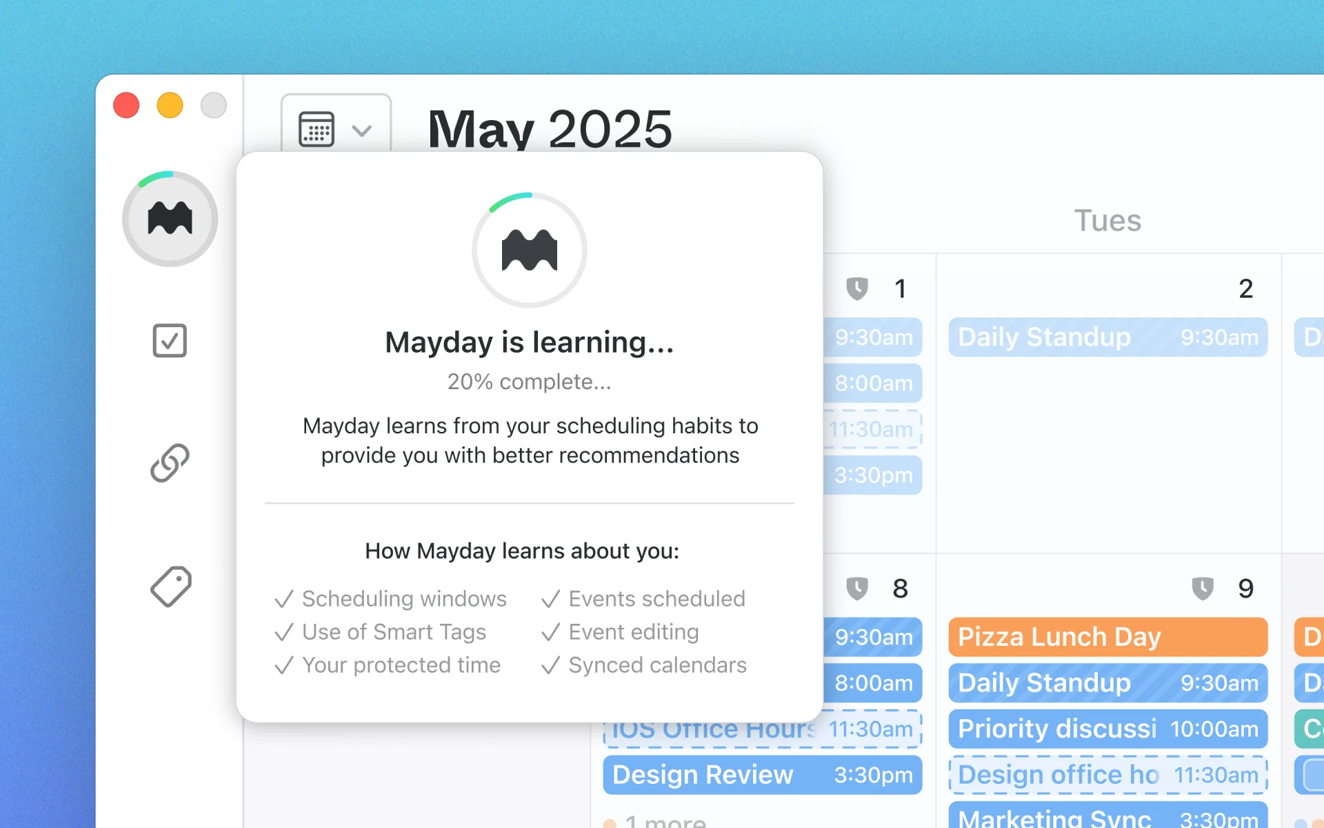 Mayday Calendar AI Learning