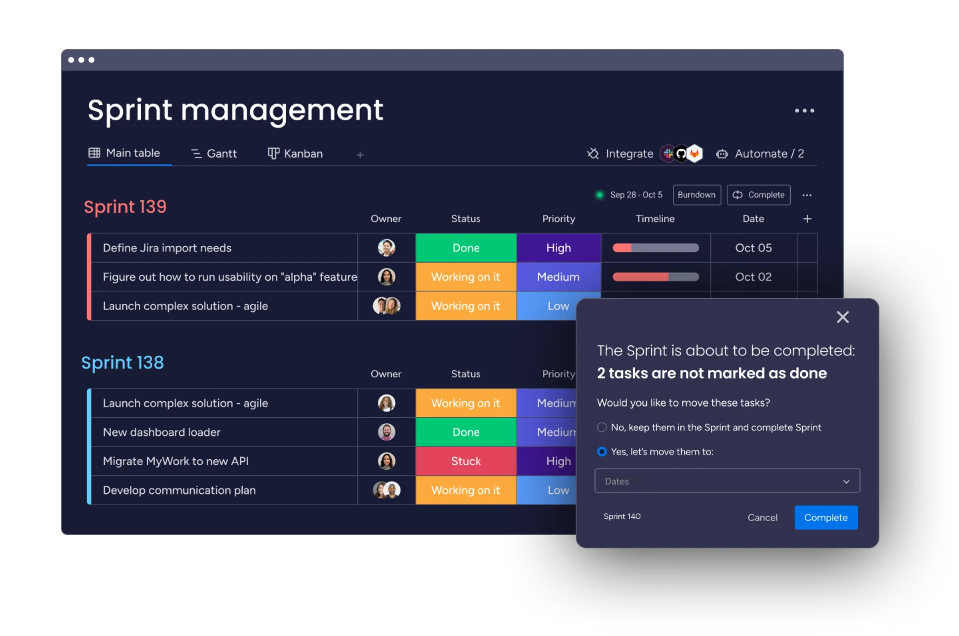 monday.com Sprint - monday.com dev