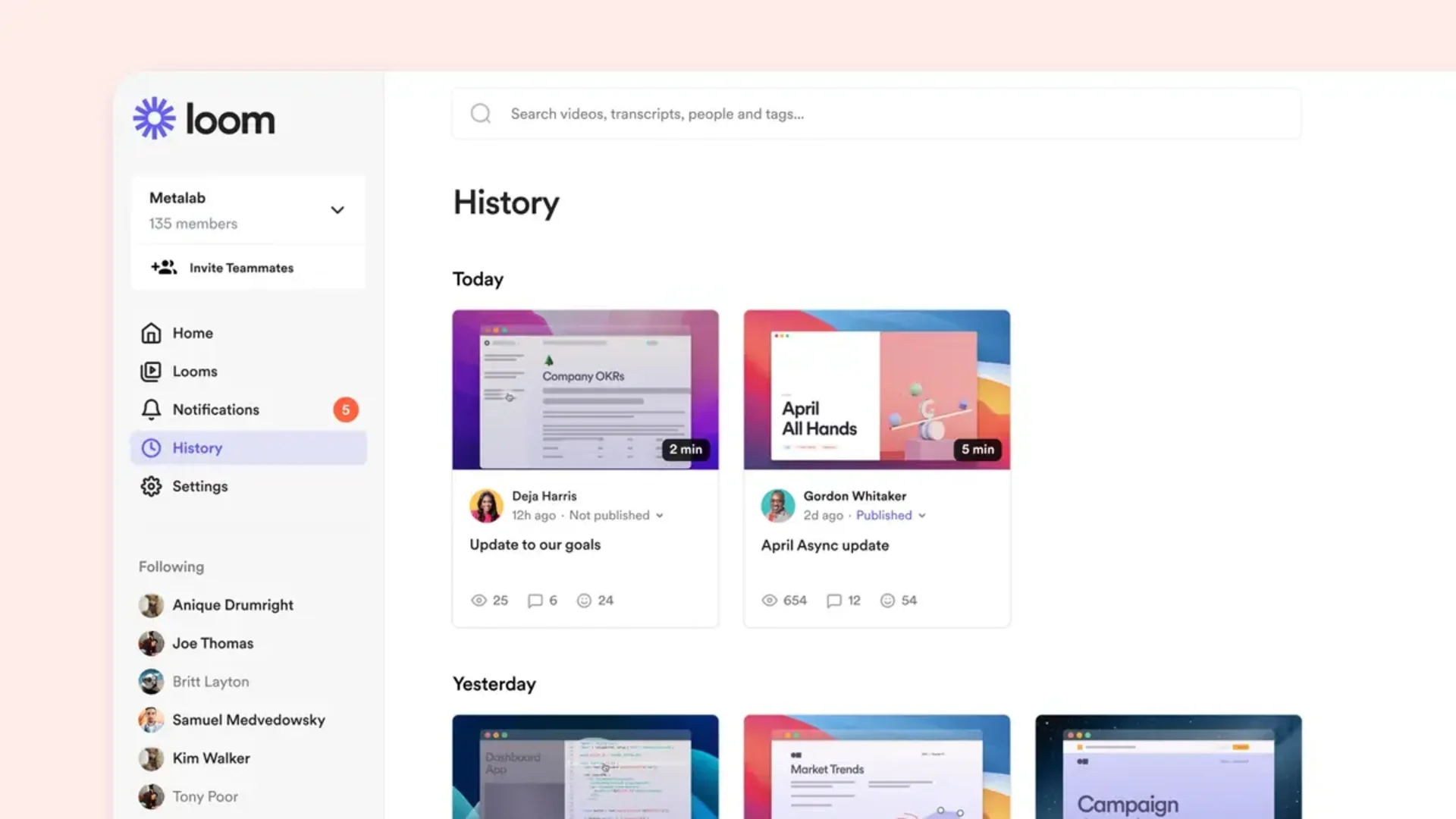 Create Video Library with Loom Workspace