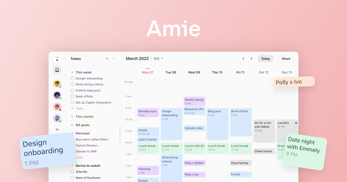 Amie Calendar Key Features, Review & Alternatives