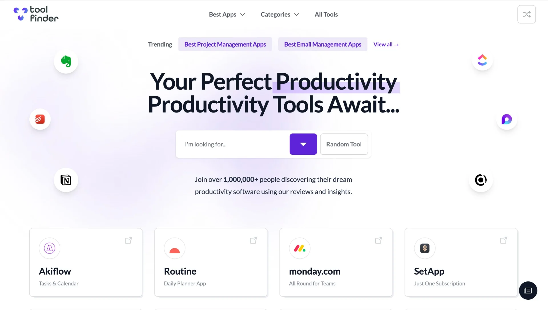 Tool Finder shares productivity app reviews, app lists, and productivity guides.