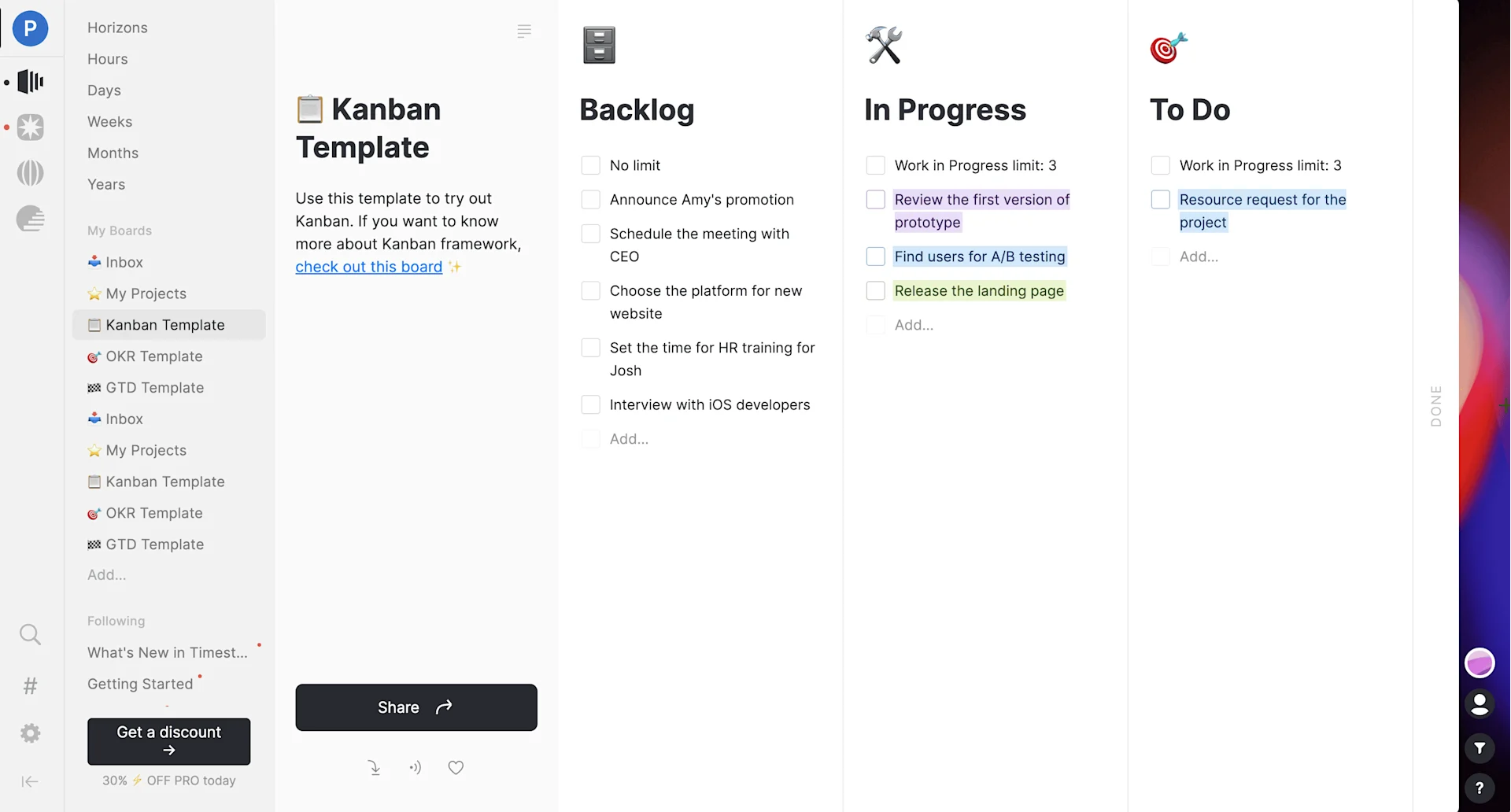 Timestripe, Horizon View, Week Planner and More