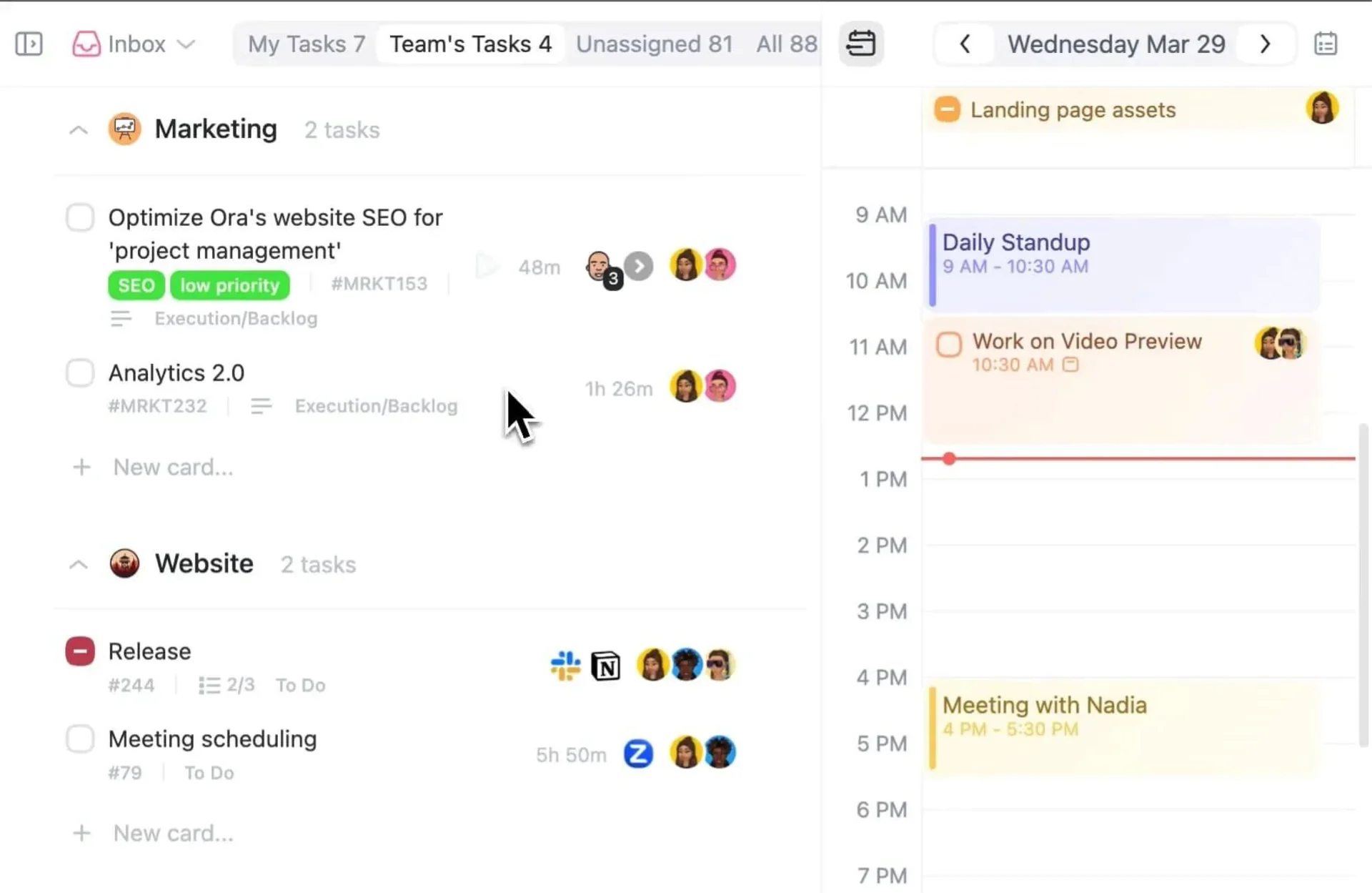 Ora task management for marketing teams.