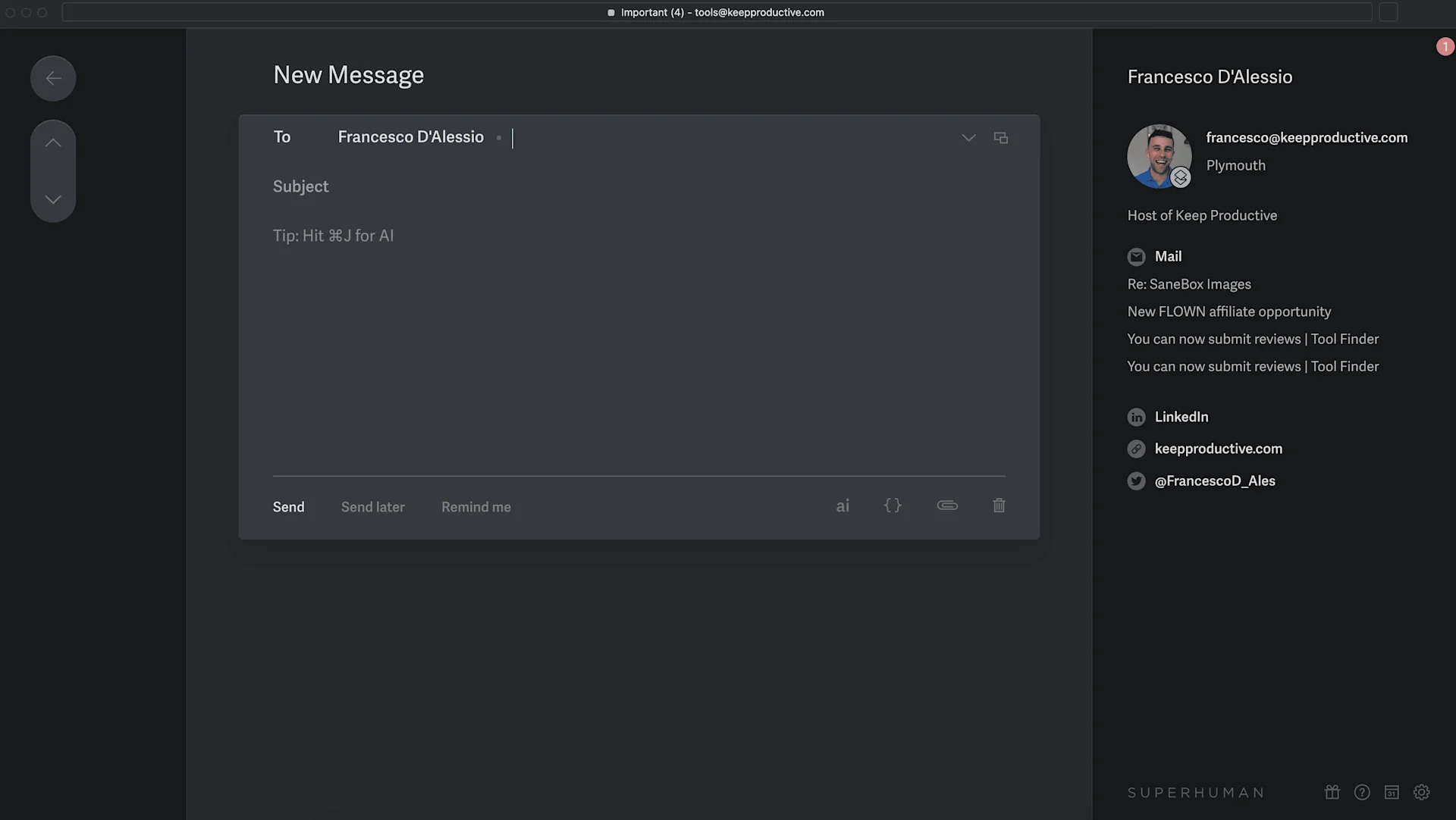 Superhuman macOS desktop and mobile