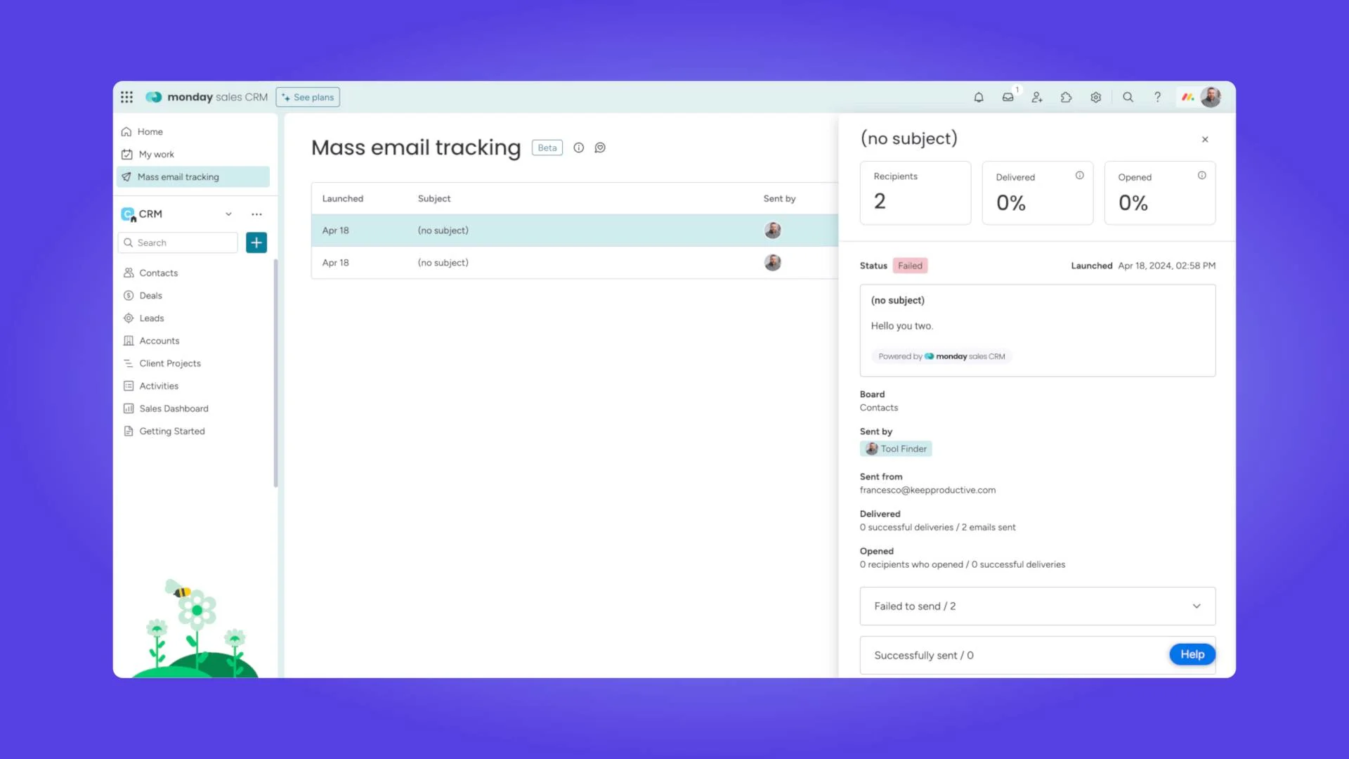 Mass Email in Sales CRM