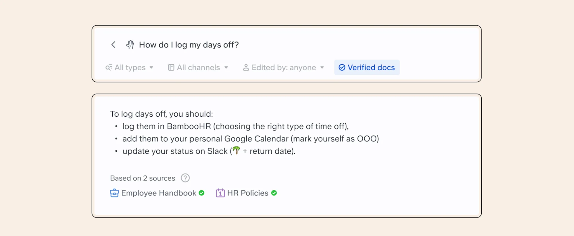 Slite AI Team Knowledge Feature