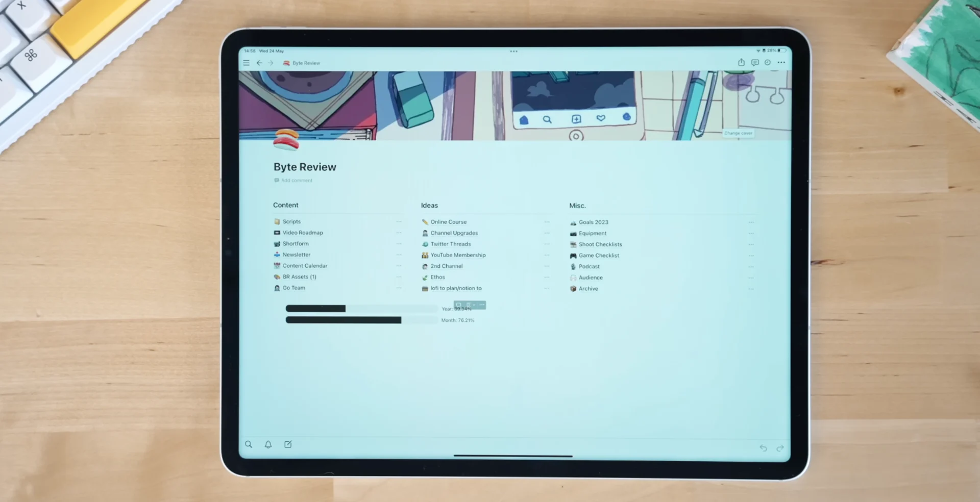 How Tom uses Notion for iPad to plan