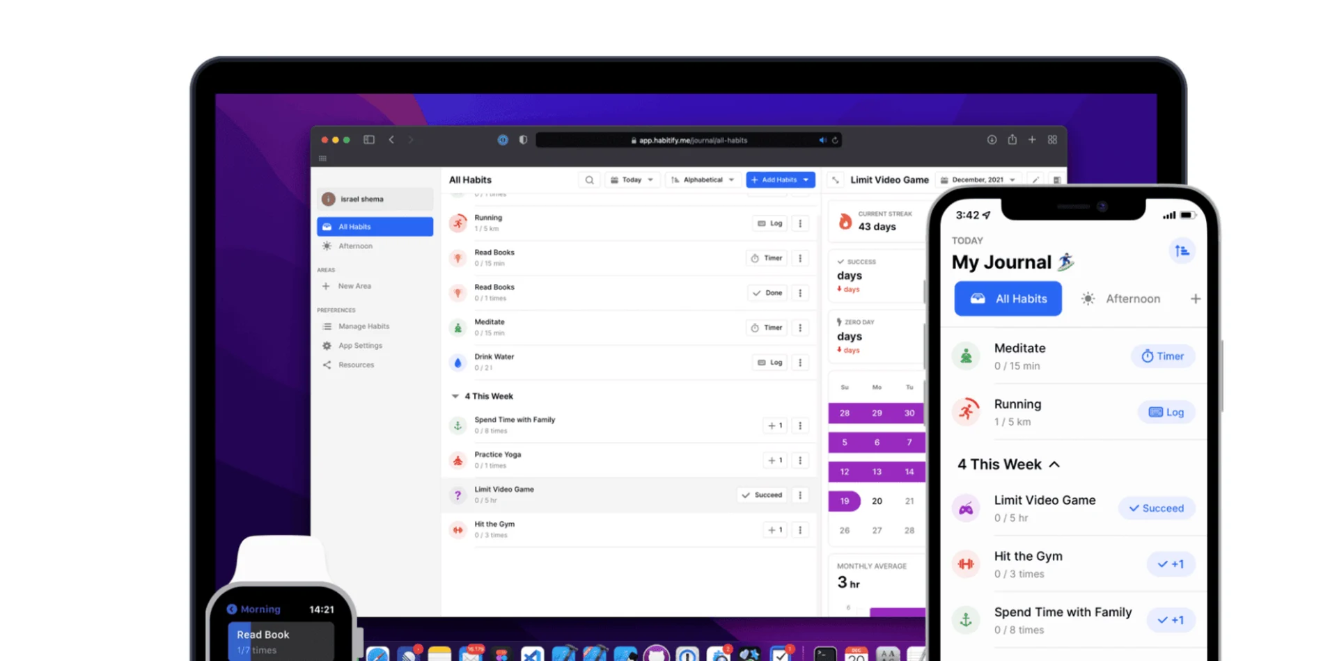 Habitify Web, Tracking Reading Habit, Analytics, App