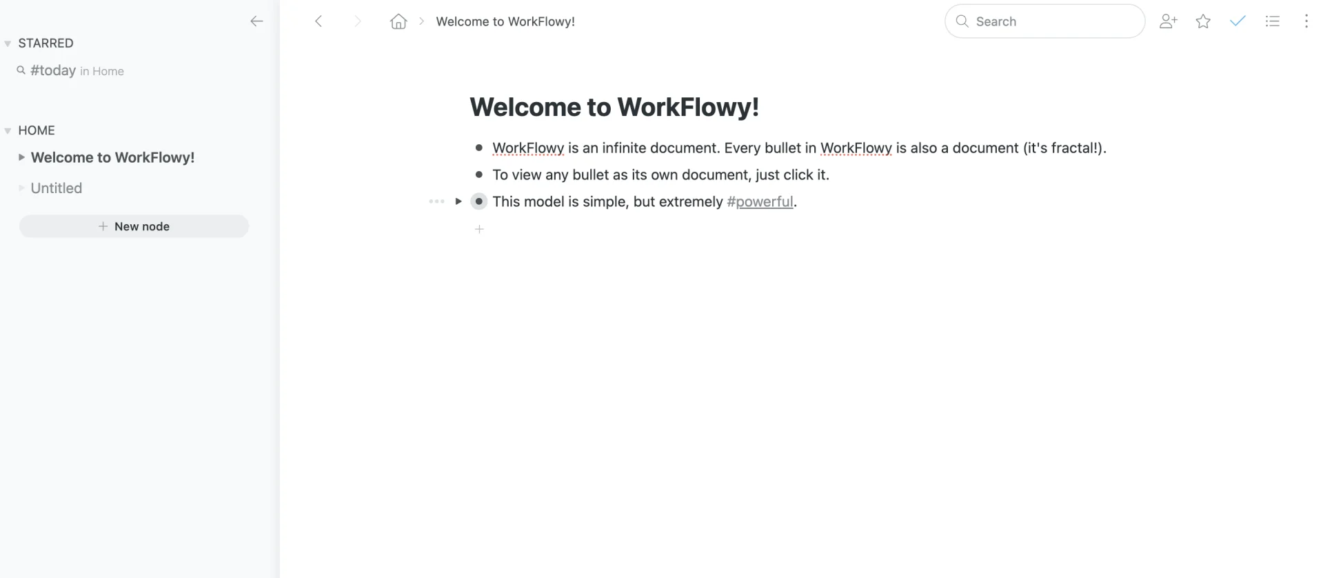 Workflowy App, Note