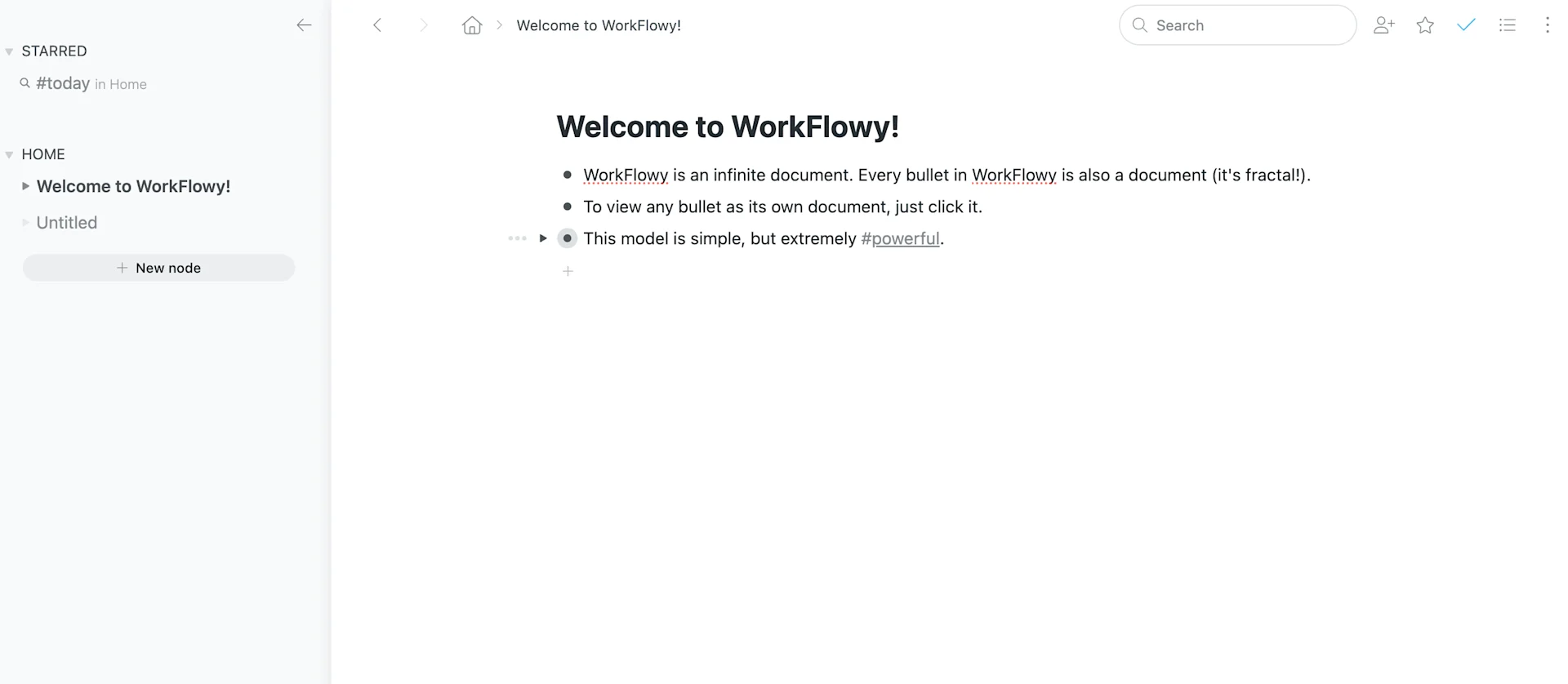 Workflowy App, Note