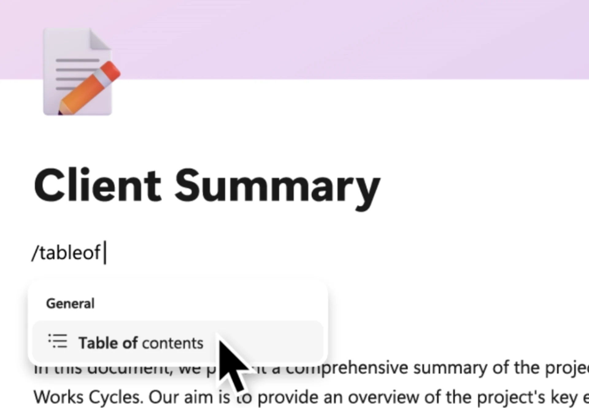 Table of Contents - Loop
