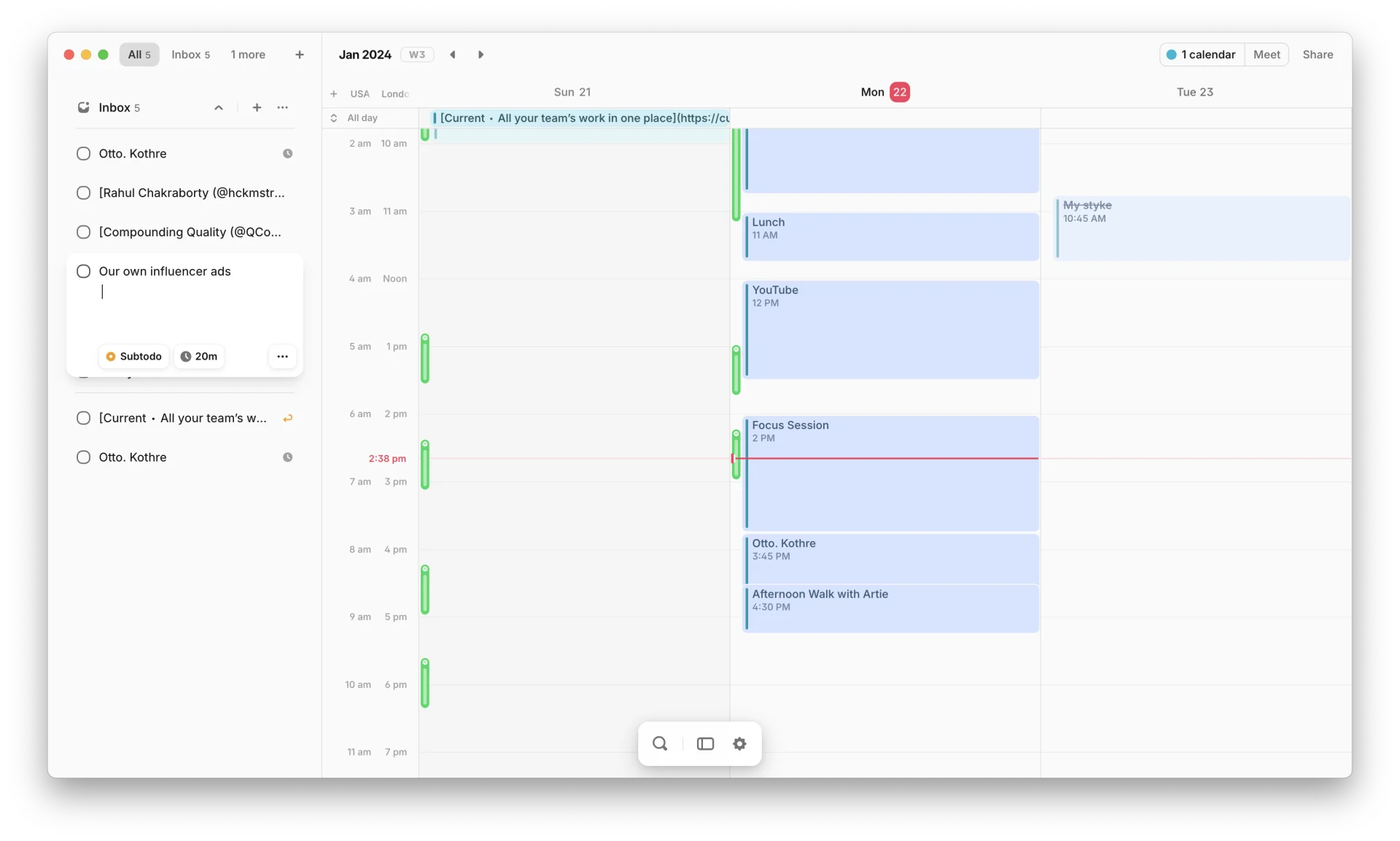 Managing Tasks in Amie Calendar, Lists