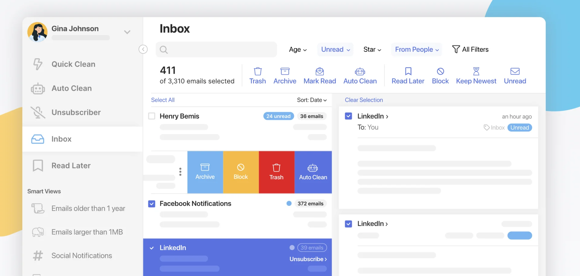 Clean Email, Email Saver