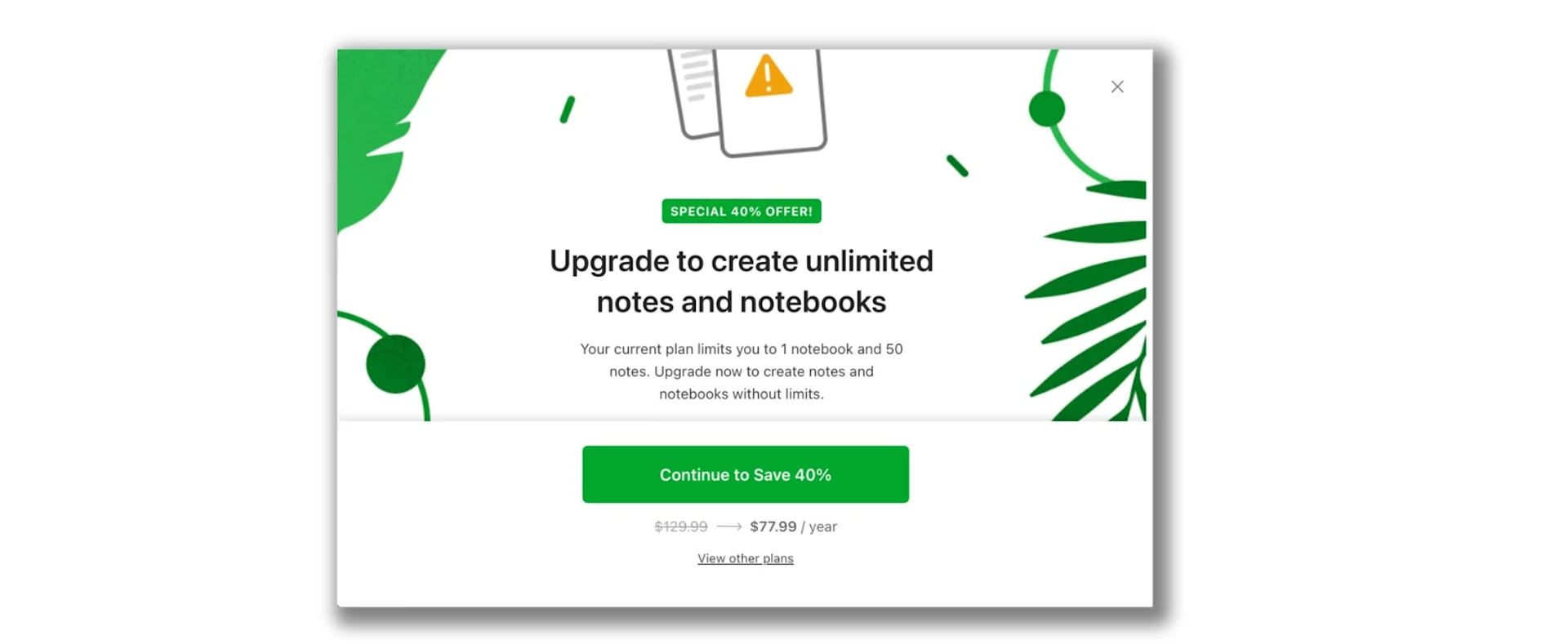 Evernote Free Pricing Plans Test