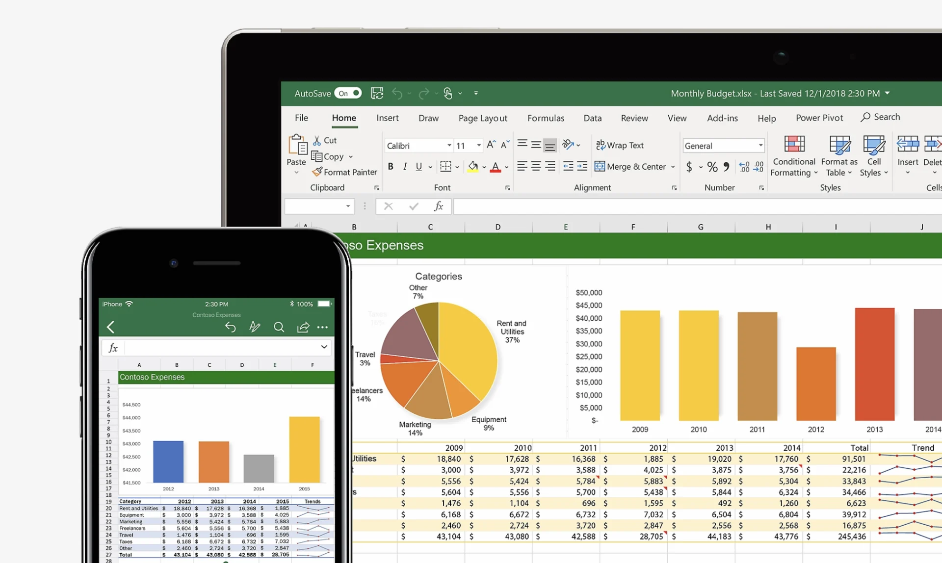 Microsoft Excel, on Windows Devices