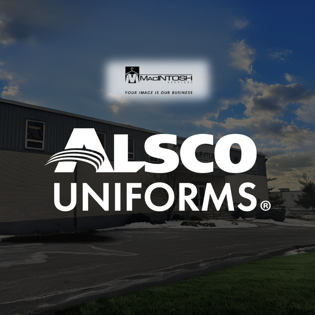 Alsco Uniforms and Macintosh Linen & Uniform logos