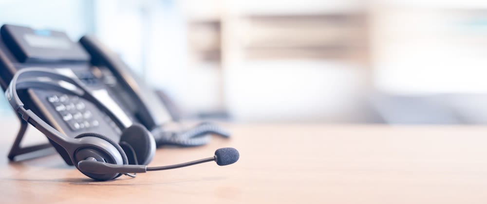 a phone and headset