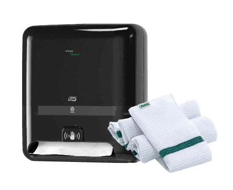 Paper Towel Dispenser and Alsco Towel