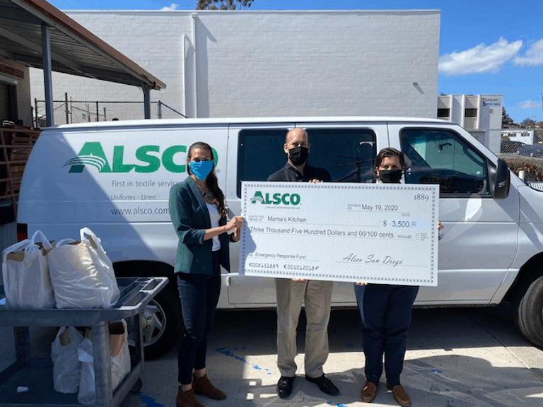 Alsco San Diego Donates to Mama’s Kitchen
