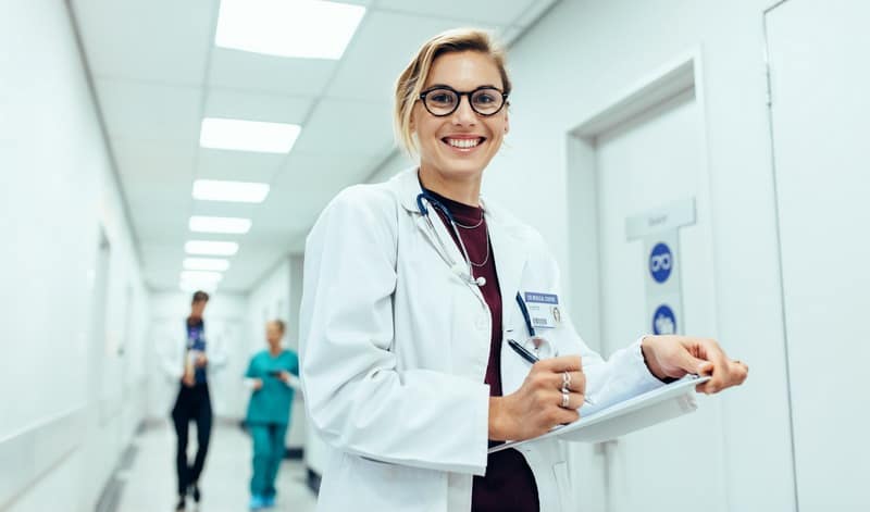 white lab coat