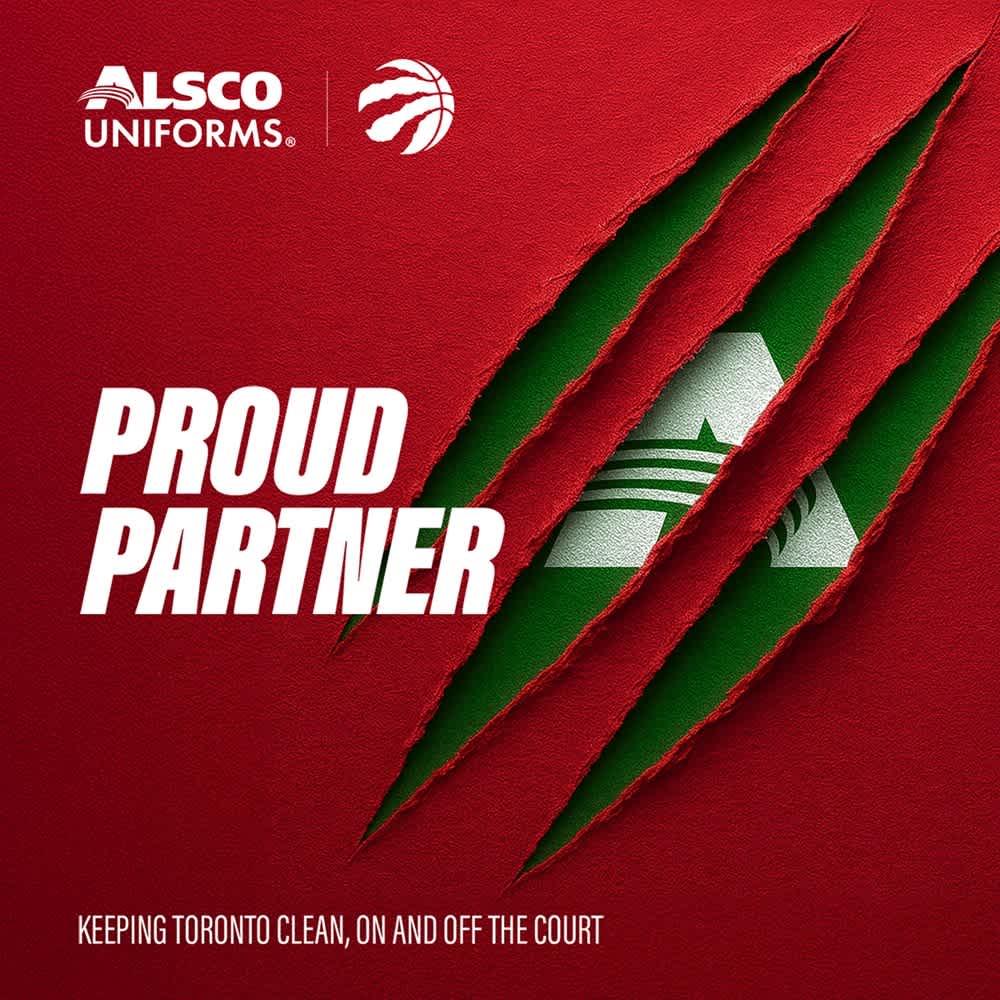 Alsco Uniforms and Toronto Raptors Announce Official Mop... background