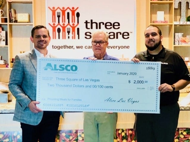 alsco donates to three square