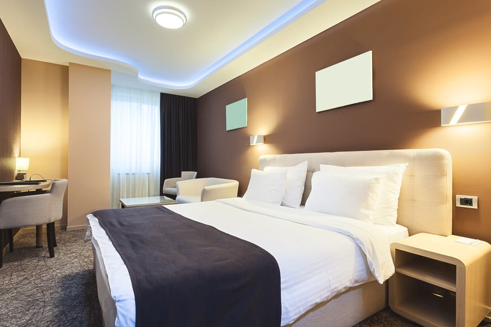 A hotel room