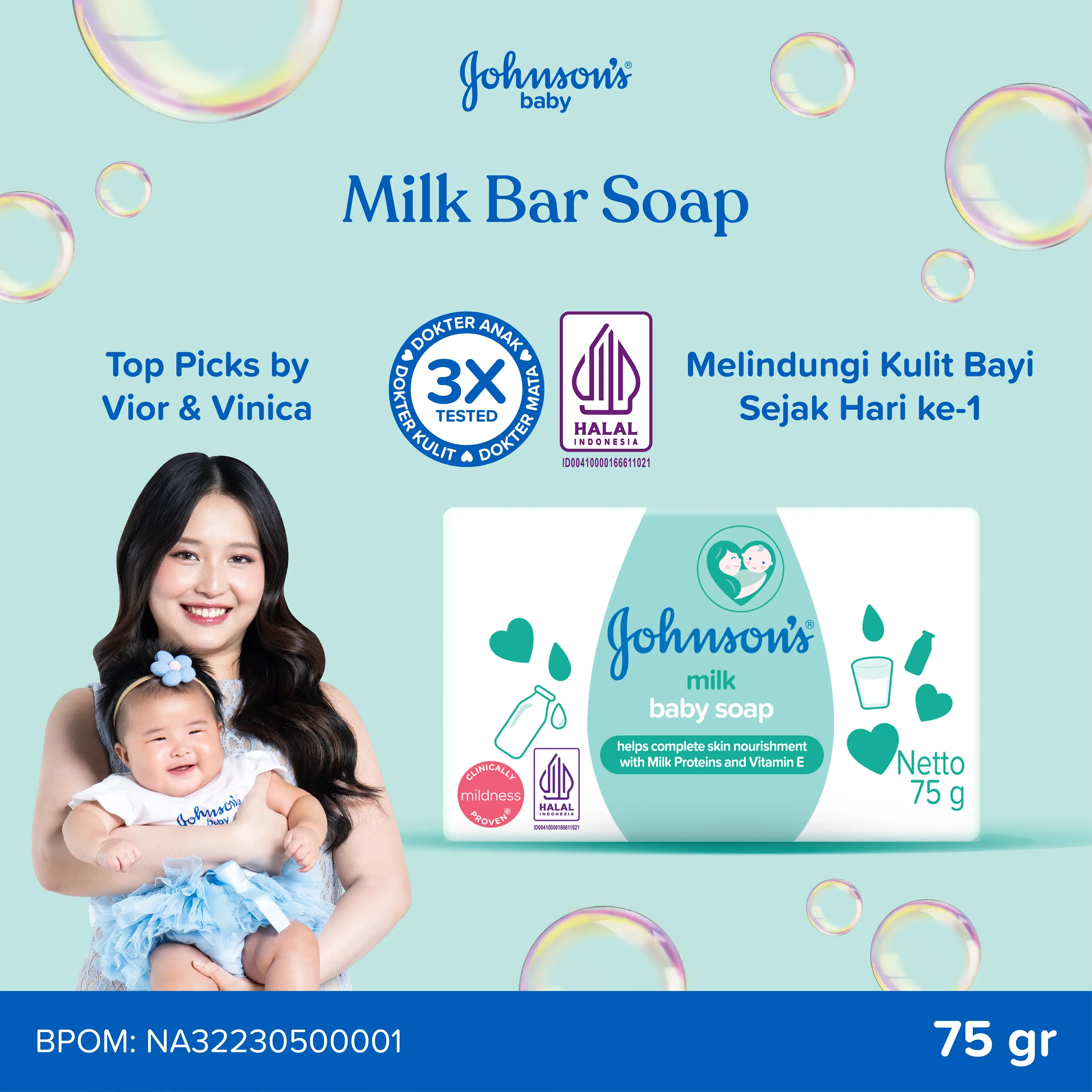 JOHNSON'S®  Baby Milk Soap image 1