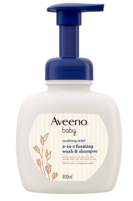 AVEENO® BABY Soothing Relief 2-in-1 Foaming Wash & Shampoo 400ml