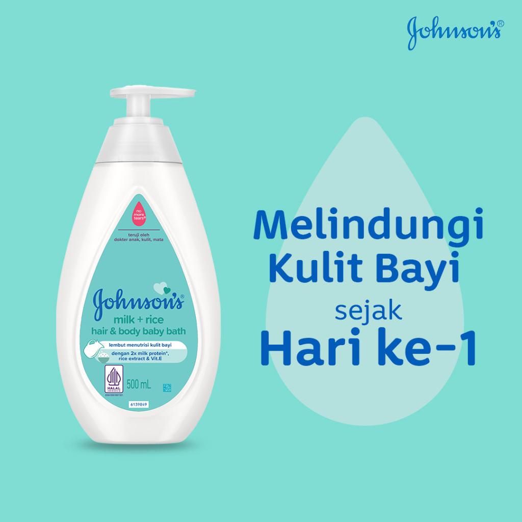 JOHNSON'S® Milk + Rice hair & body baby bath image 1