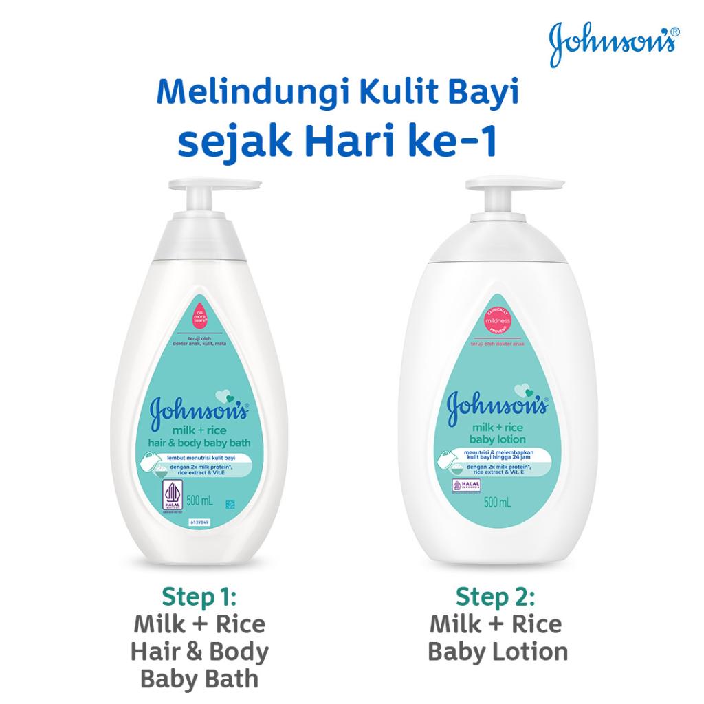 JOHNSON'S® Milk + Rice hair & body baby bath image 5