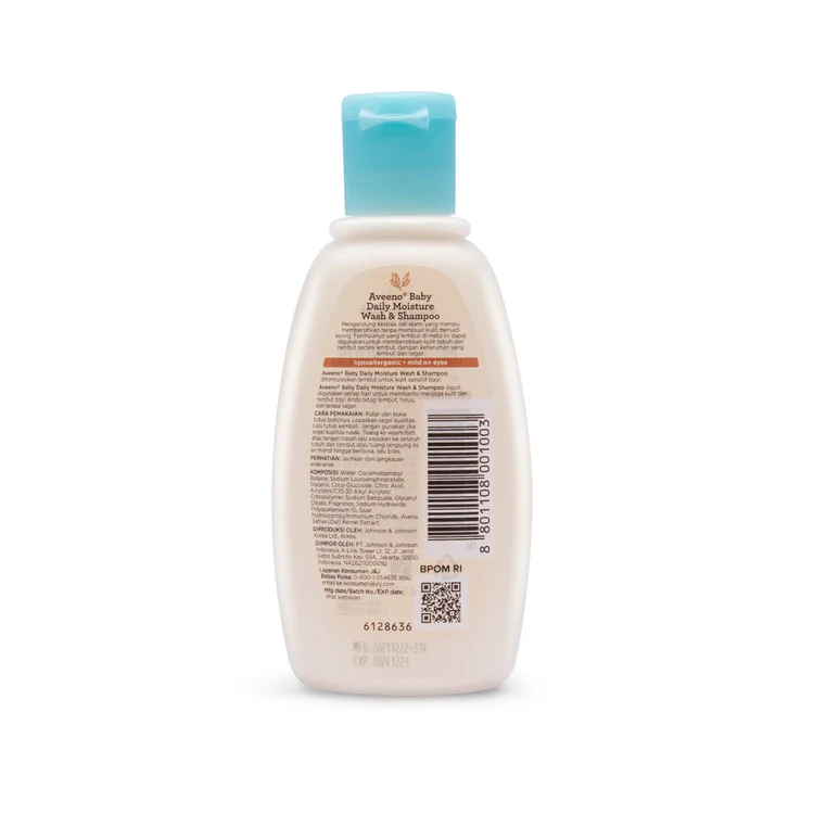AVEENO® Baby Daily Moisture Wash & Shampoo 100mL image 2