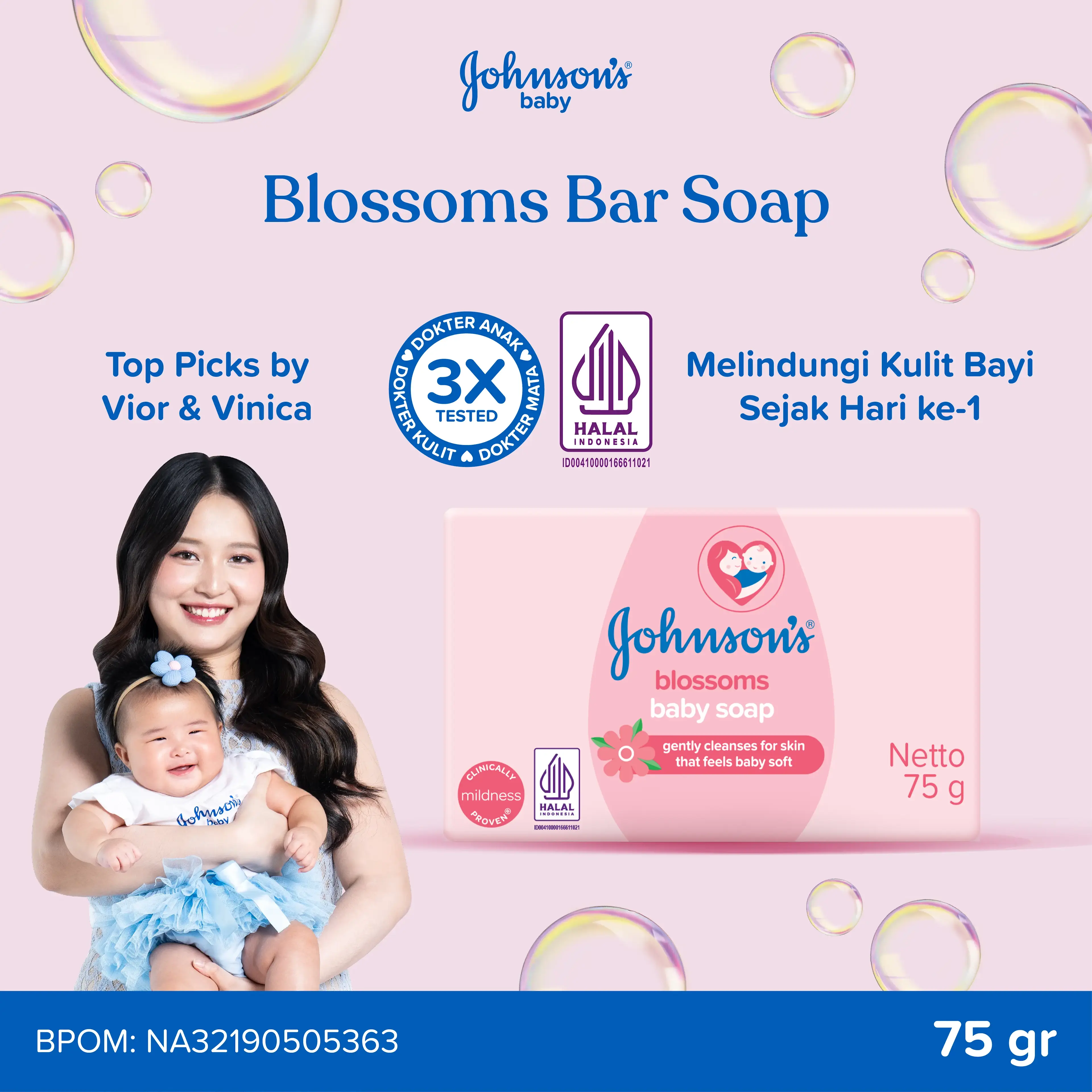 JOHNSON'S®  Blossom Baby Soap image 1